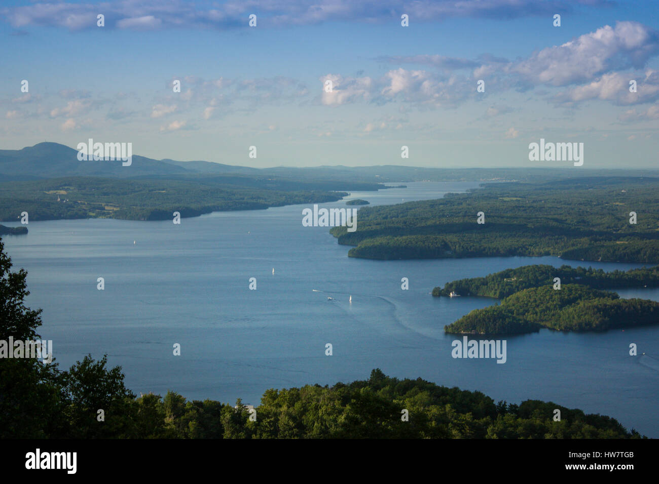 lake memphremagog for the top of mont owls head Stock Photo Alamy