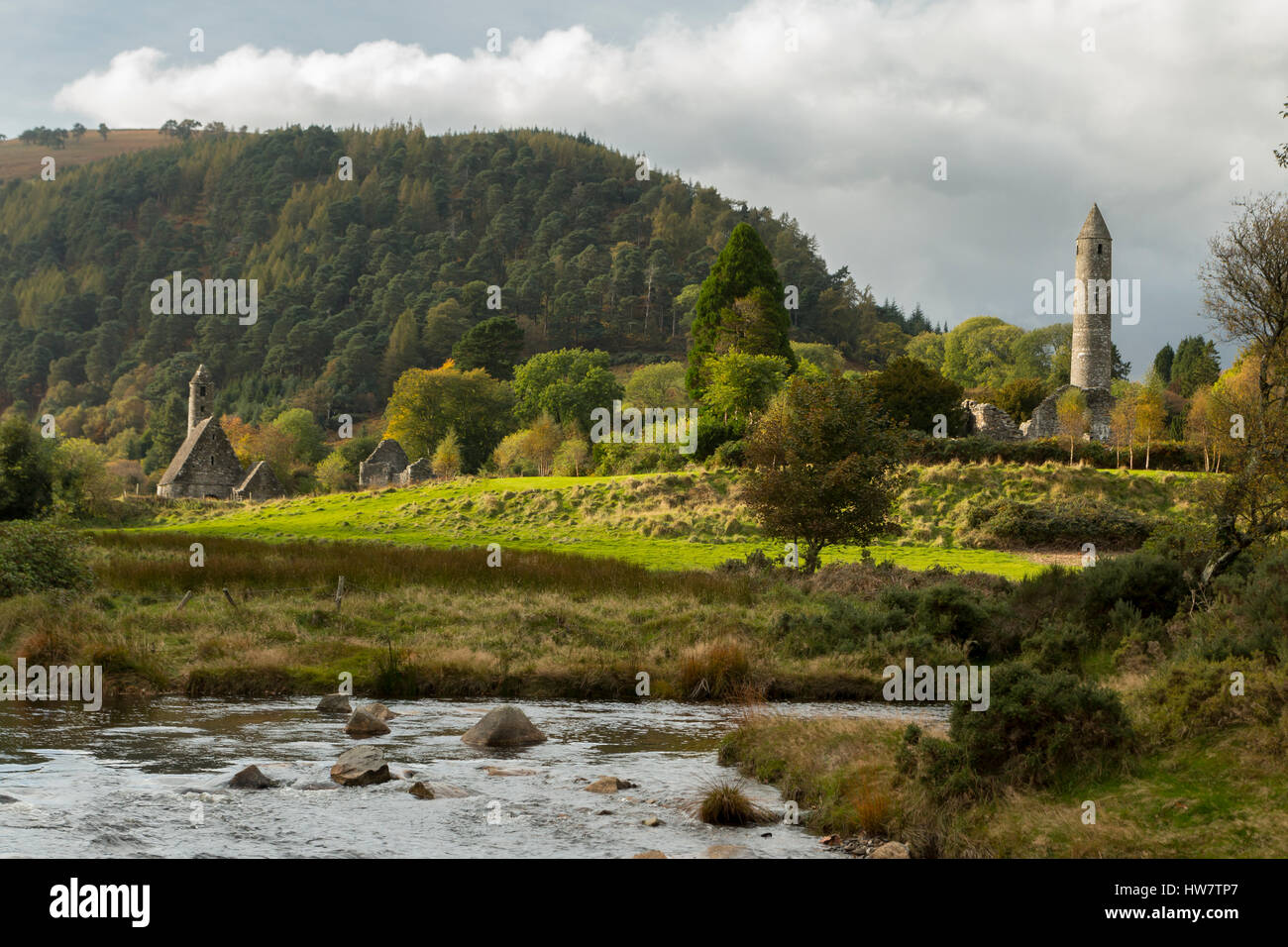 Glendalough Monastic Site in Wicklow Mountains National Park, Ireland