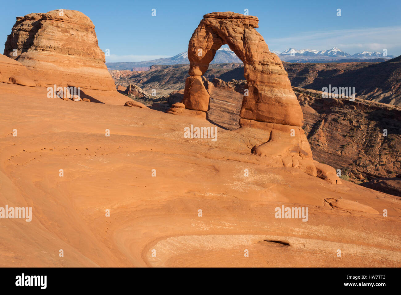 Delicate Arch in Arches National Park, Utah. Stock Photo