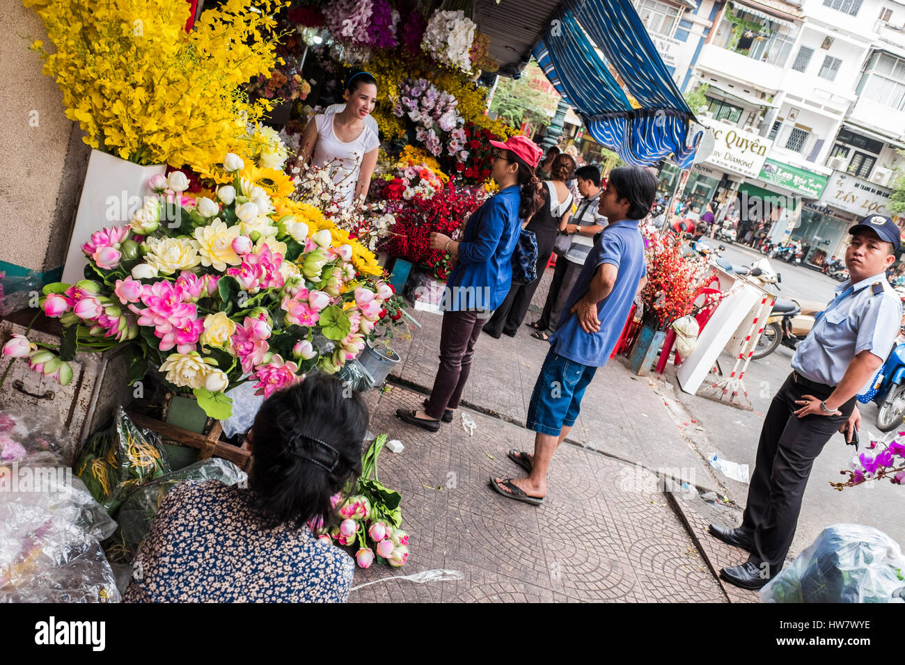 Flower Stall, Ho Chi Minh City, Vietnam Stock Photo Alamy