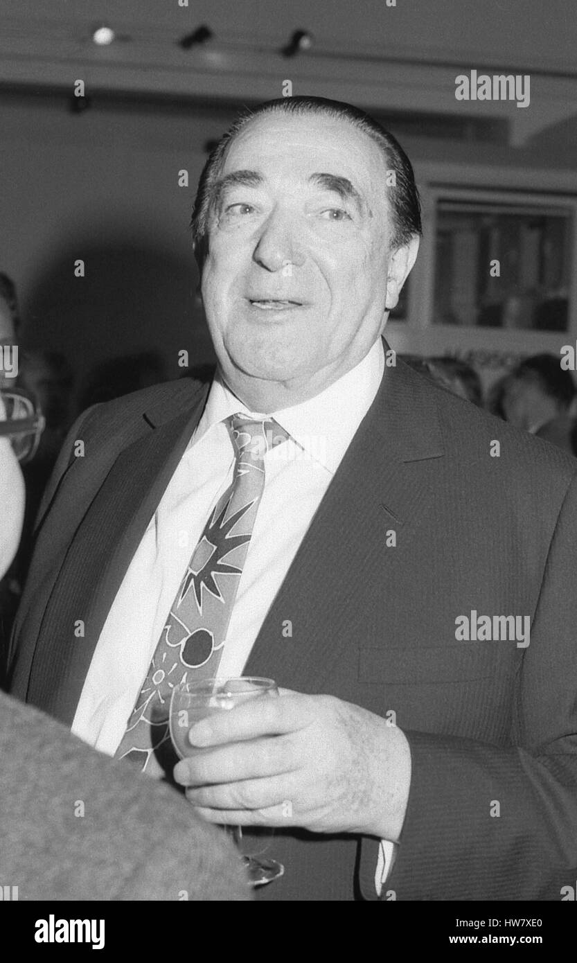 Robert Maxwell, Chairman of Mirror Group Newspapers, attends a press conference in London, England on April 17, 1991. Stock Photo