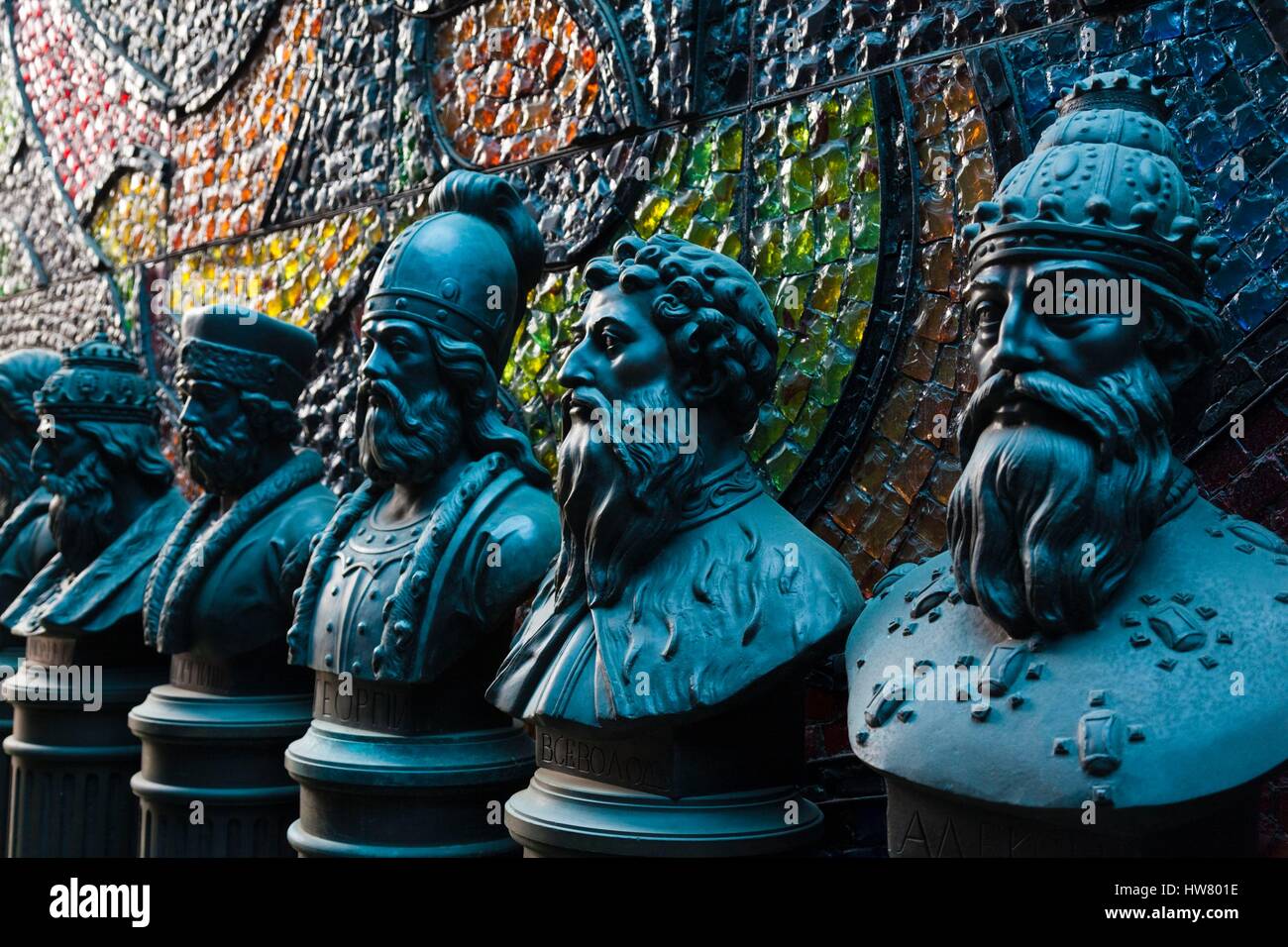 Russia, Moscow, Presnya-area, Studio of Zurab Tsereteli, Russian Super-artist, sculptures Stock Photo