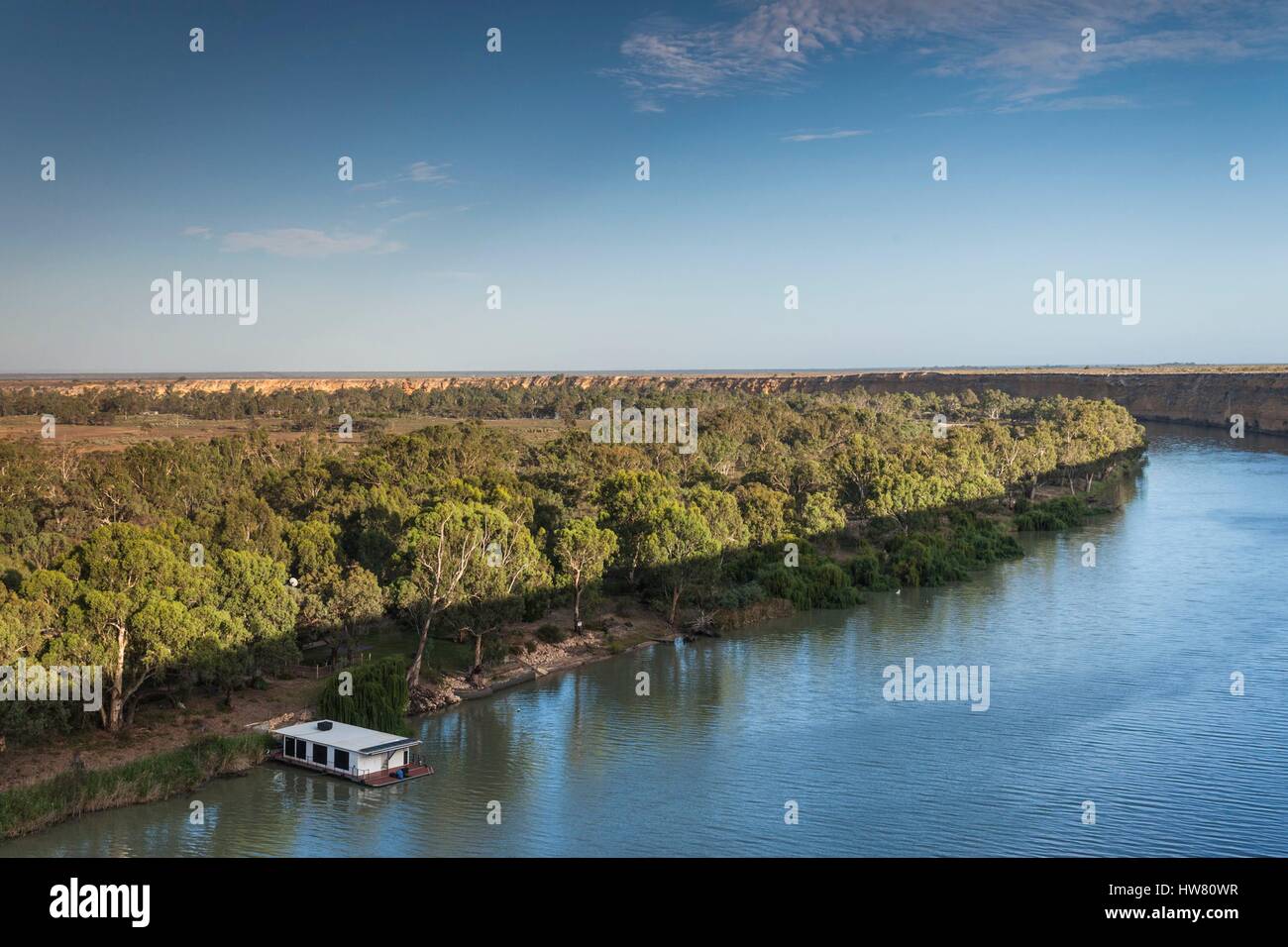Australia, South Australia, Murray River Valley, Swan Reach, Murray River, elevated view Stock