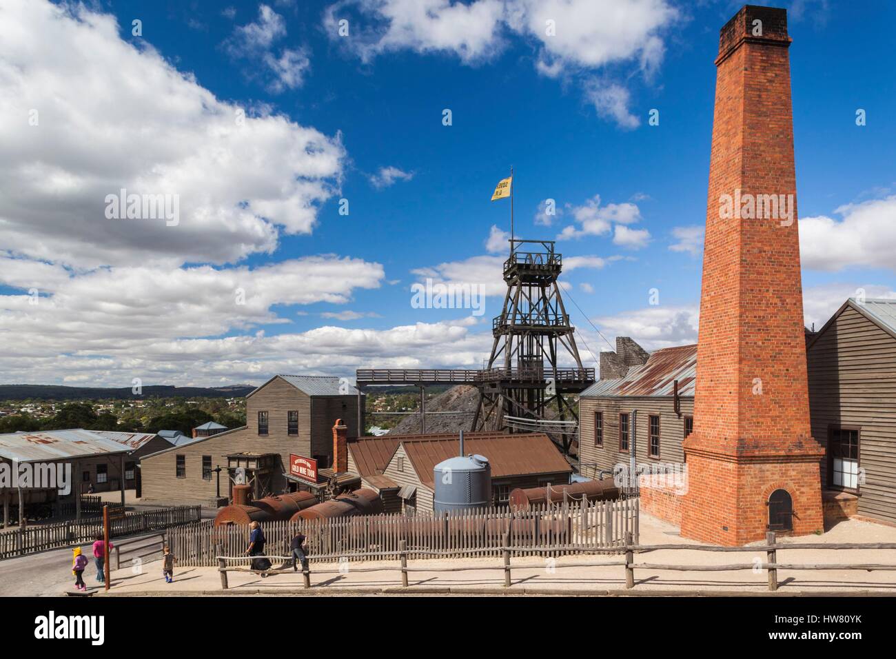 Australia, Victoria, Ballarat, Sovereign Hill, Recreated 1860s-era Gold ...