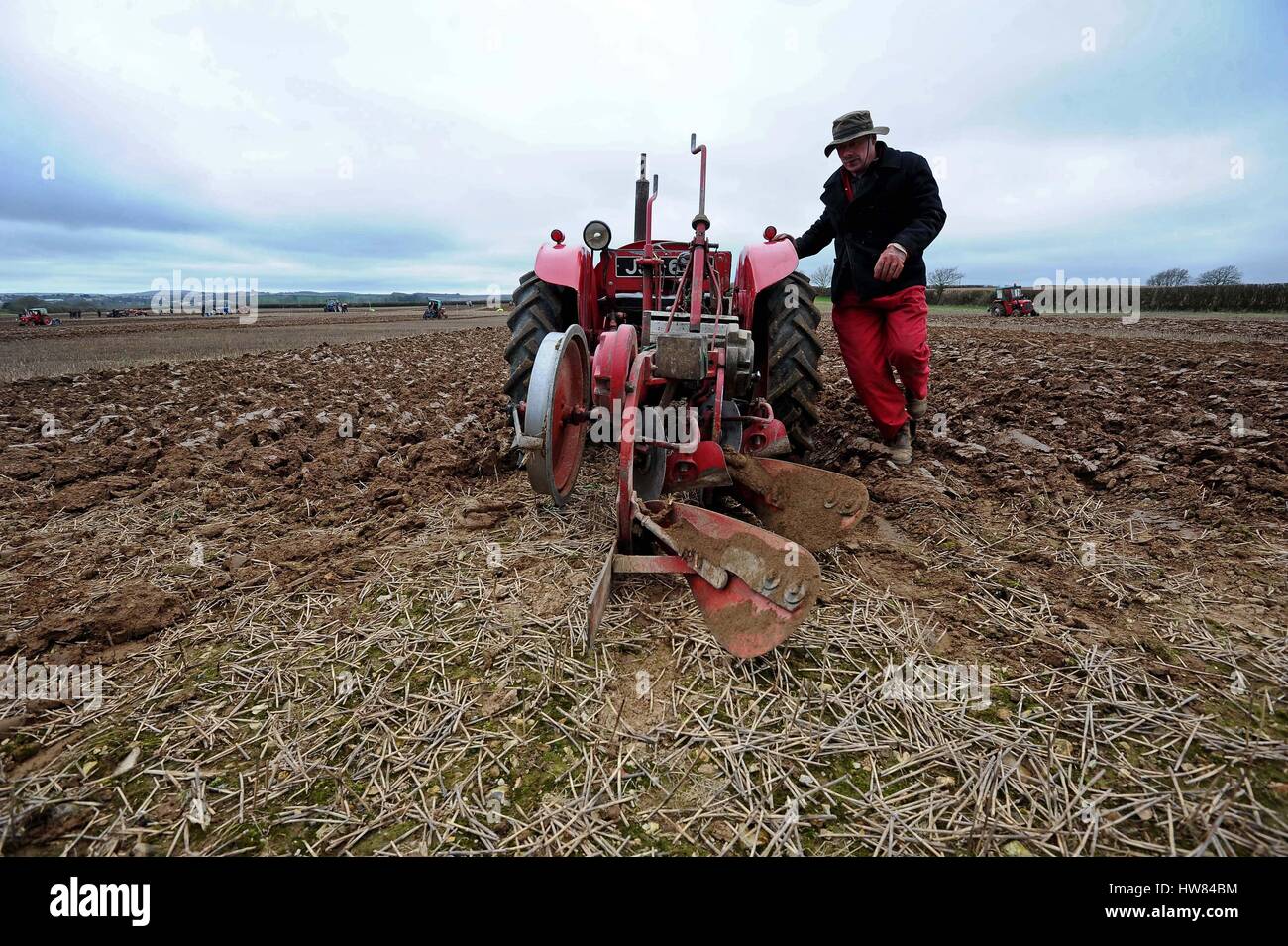 Tractor Ploughing match, vintage tractors, Dorset, UK Stock Photo Alamy