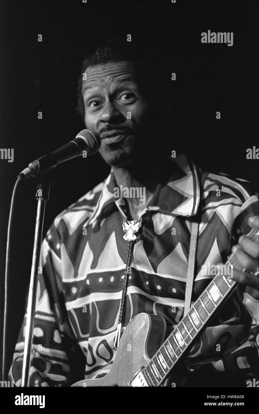 Chuck Berry performing at Musikhalle in Hamburg, Germany, 1977. *** USA ONLY *** © K&K MediaPunch Stock Photo