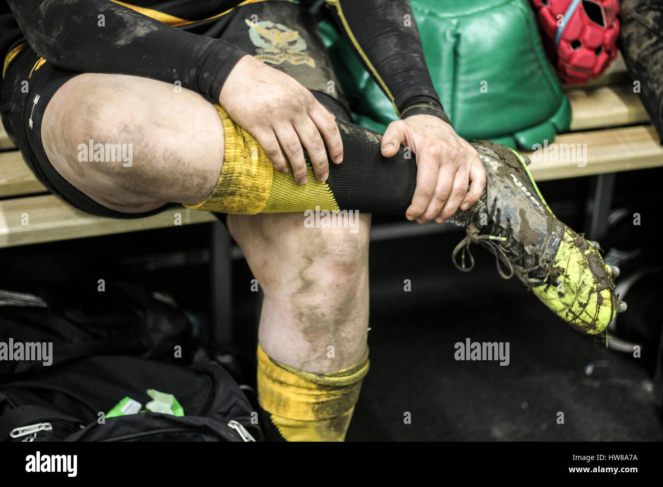 Pontyclun Rugby Club, South Wales, Half-time and training session at the Womens game, Pontyclun against Llandaff North. Stock Photo