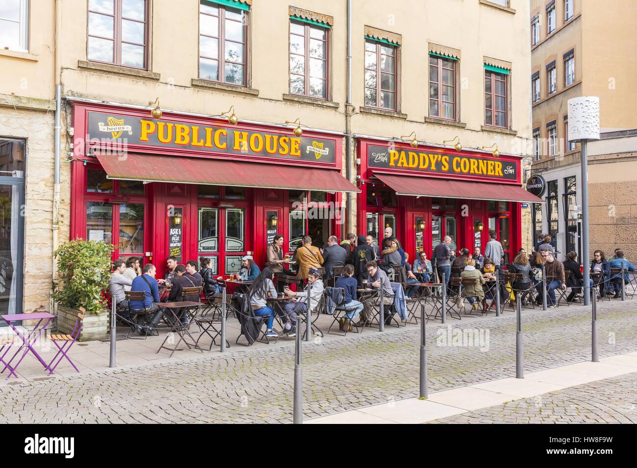 France, Rhone, Lyon, Paddy's Corner Irish pub Stock Photo Alamy