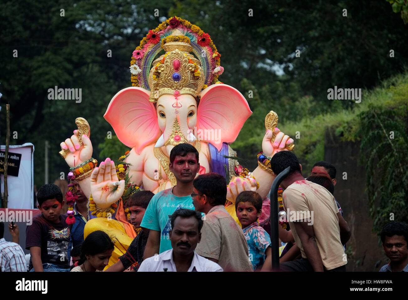 India, Maharashtra State, Kolhapur, Ganesh Chaturthi is a 10 day Hindu