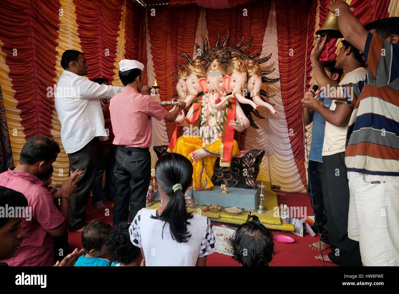 India, Maharashtra State, Kolhapur, Ganesh Chaturthi is a 10 day Hindu