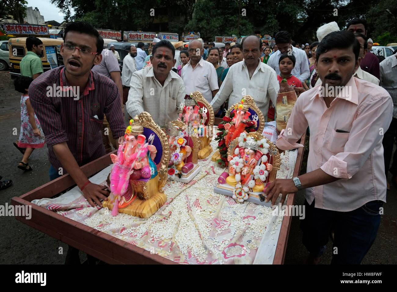 India, Maharashtra State, Kolhapur, Ganesh Chaturthi is a 10 day Hindu