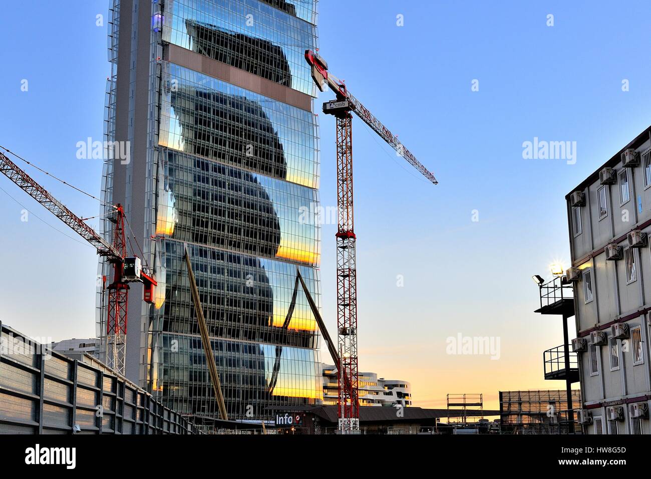 Milan new Citylife skyscrapers district, Italy Stock Photo