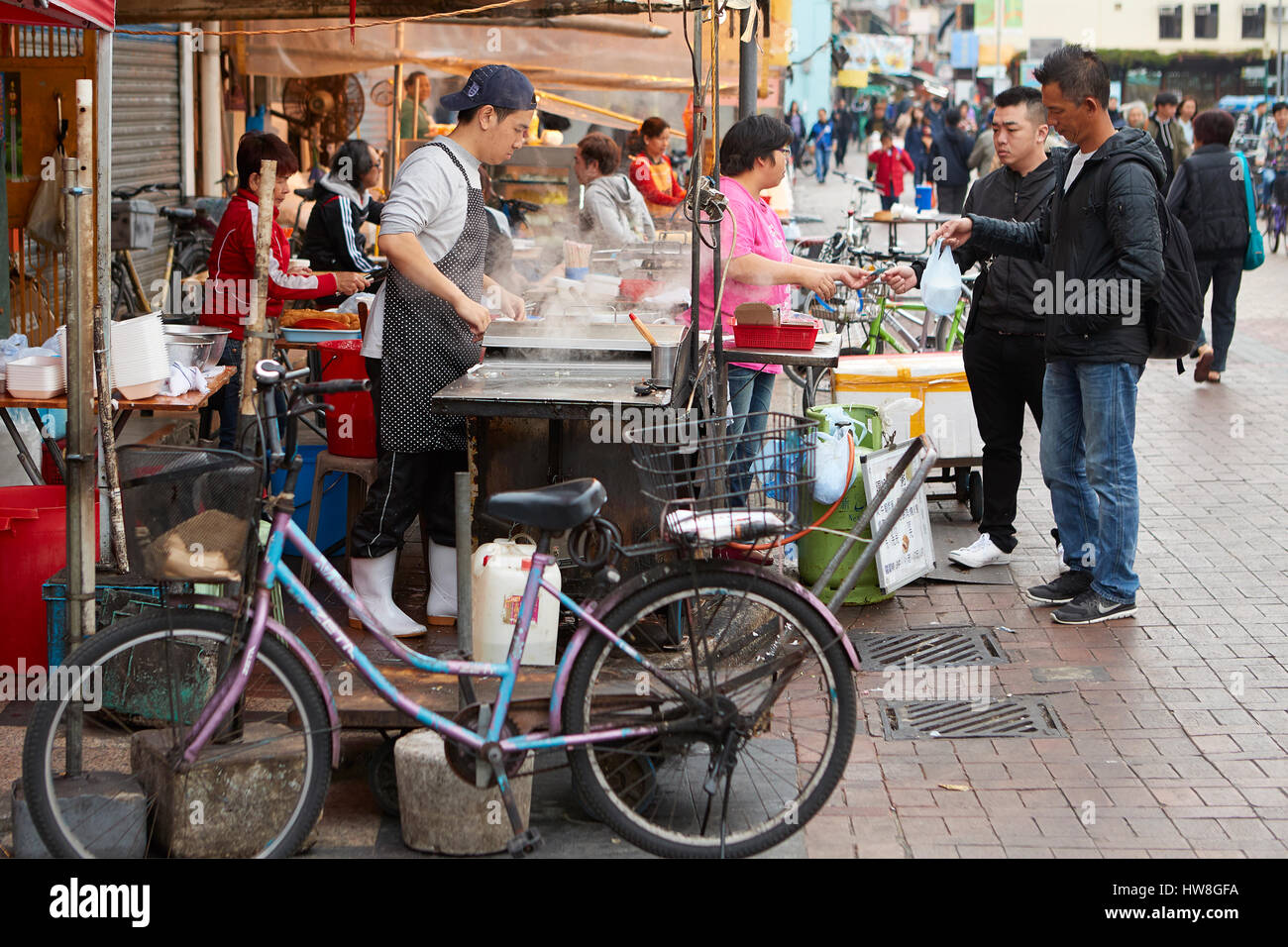 Street Food Stall In Cheung Chau Island, Hong Kong Stock Photo - Alamy