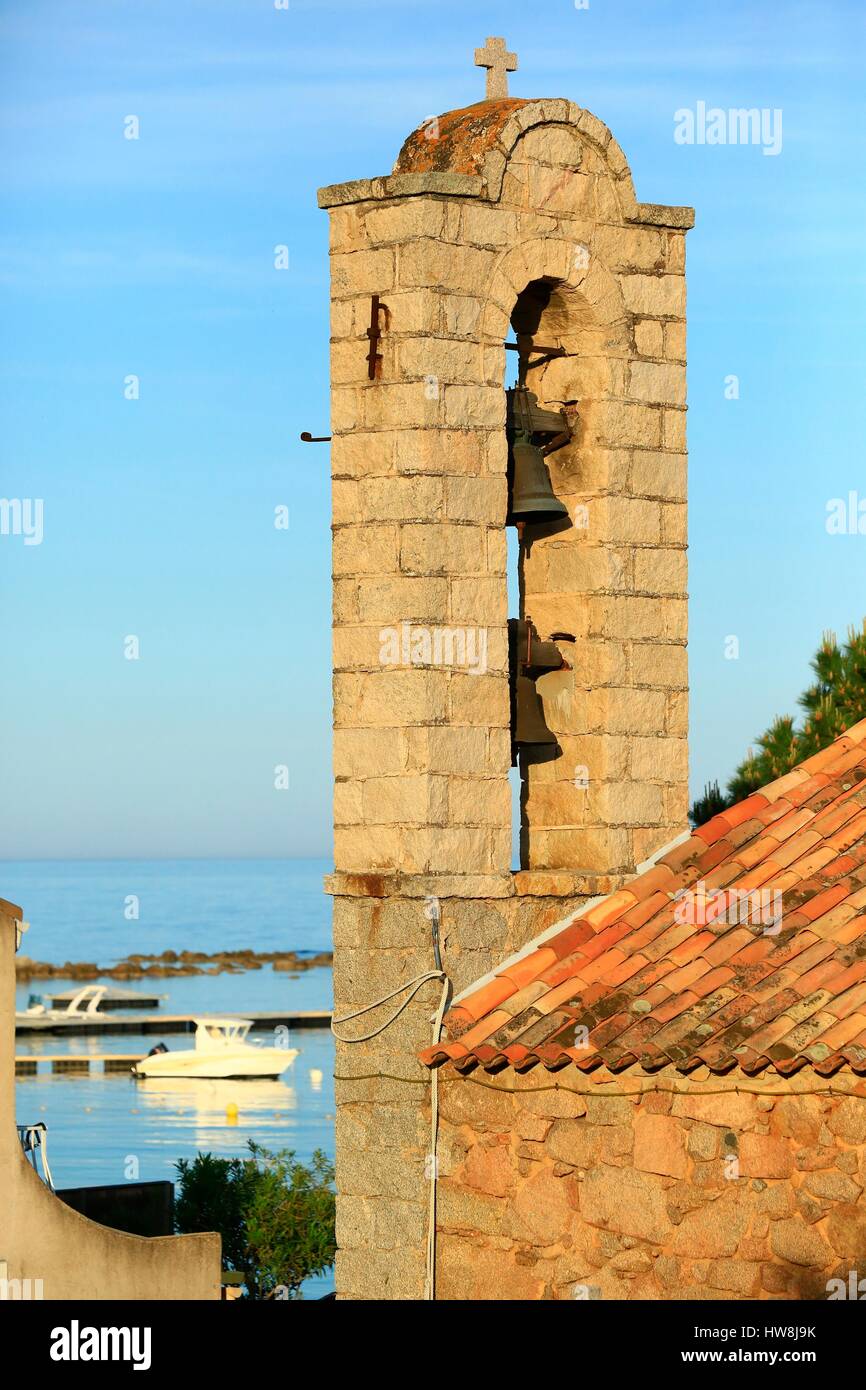 France, Corse du Sud, Zonza, Sainte Lucie de Porto Vecchio, Pinarello, the village chapel of