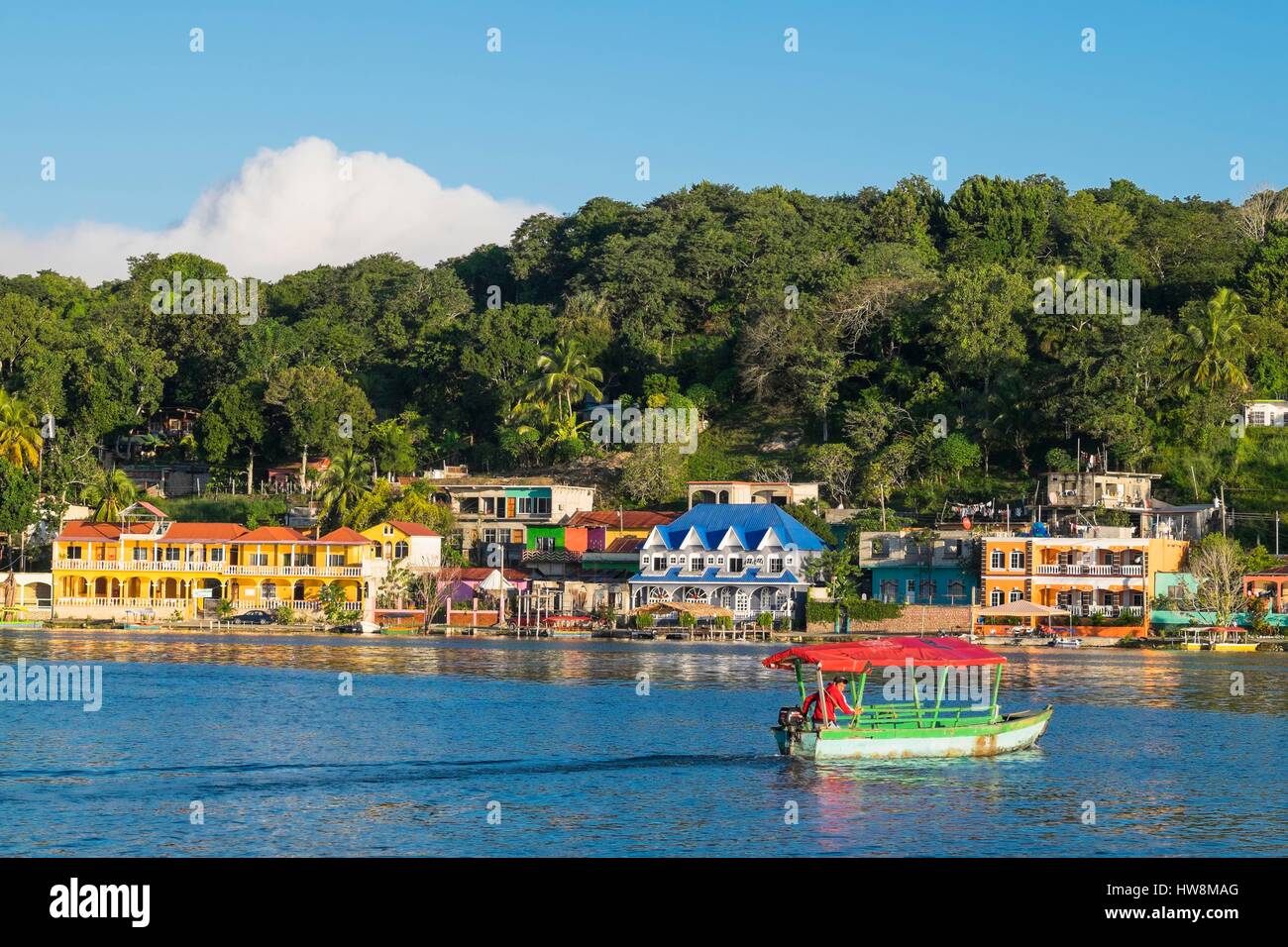 Guatemala, Peten department, El Remate, Flores island on Lake Peten