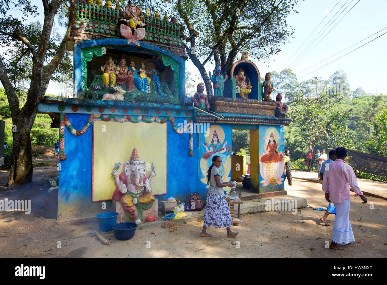 Sri Lanka, Uva Province, Badulla district, Ella, Hindu temple Stock