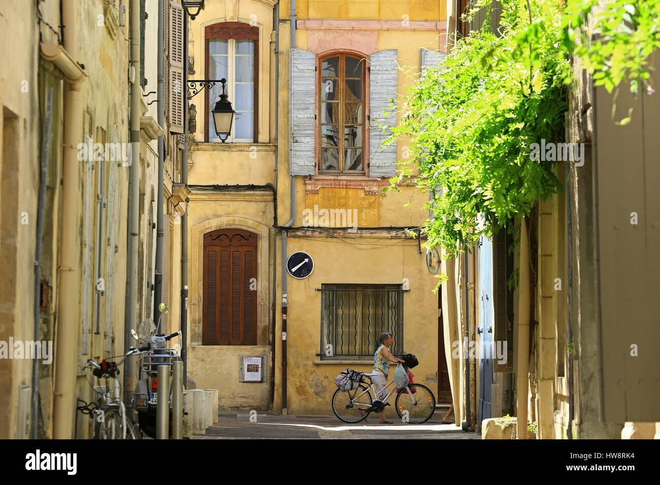France, Bouches du Rhone, Arles, La Roquette Stock Photo