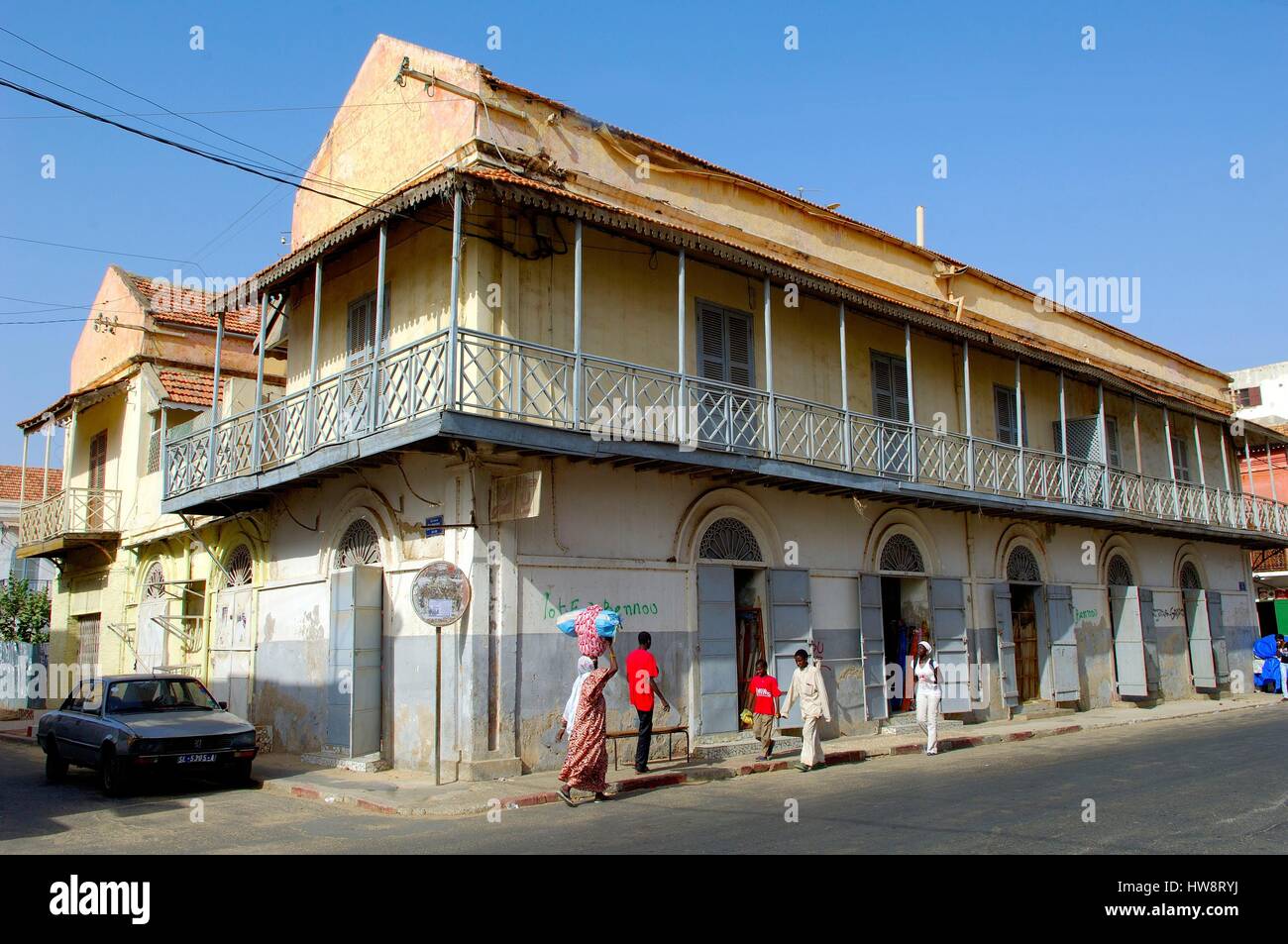 Senegal Saint Louis Region Saint Louis Du Senegal Listed As World Heritage By Unesco Colonial Architecture Stock Photo Alamy