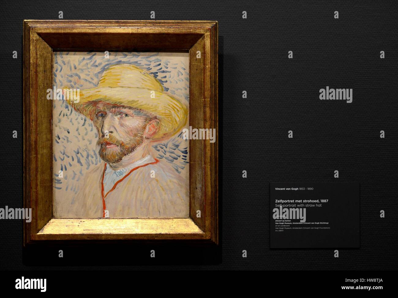 Netherlands, Holland, Amsterdam, Van Gogh Museum, Self Portrait Van Gogh Stock Photo