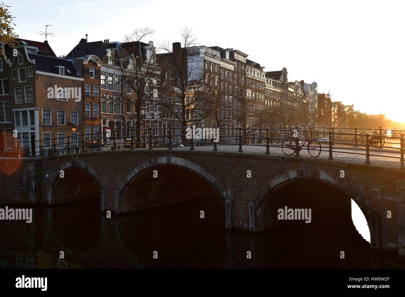 Netherlands, Nothern Holand, Amsterdam, 17th century canal ring area inside the Singelgracht, listed as World Heritage by UNESCO, Keizersgracht canal Stock Photo