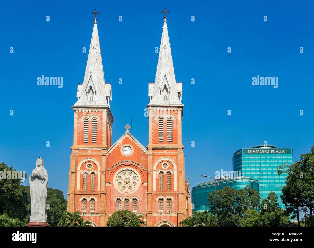 Vietnam, Ho Chi Minh City (Saigon), District 1, the cathedral Stock