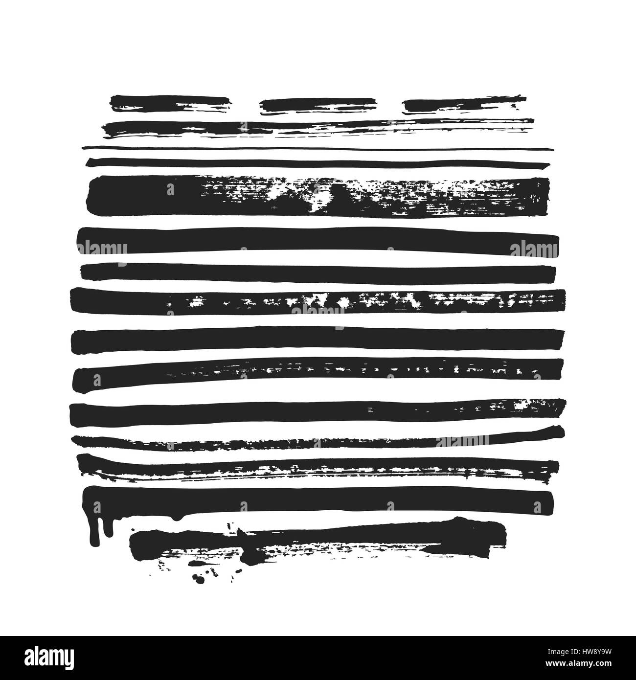 Brush Strokes Set Stock Vector Image & Art - Alamy