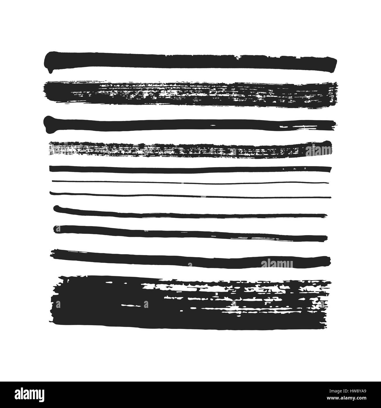 Brush Strokes Set Stock Vector Image & Art Alamy