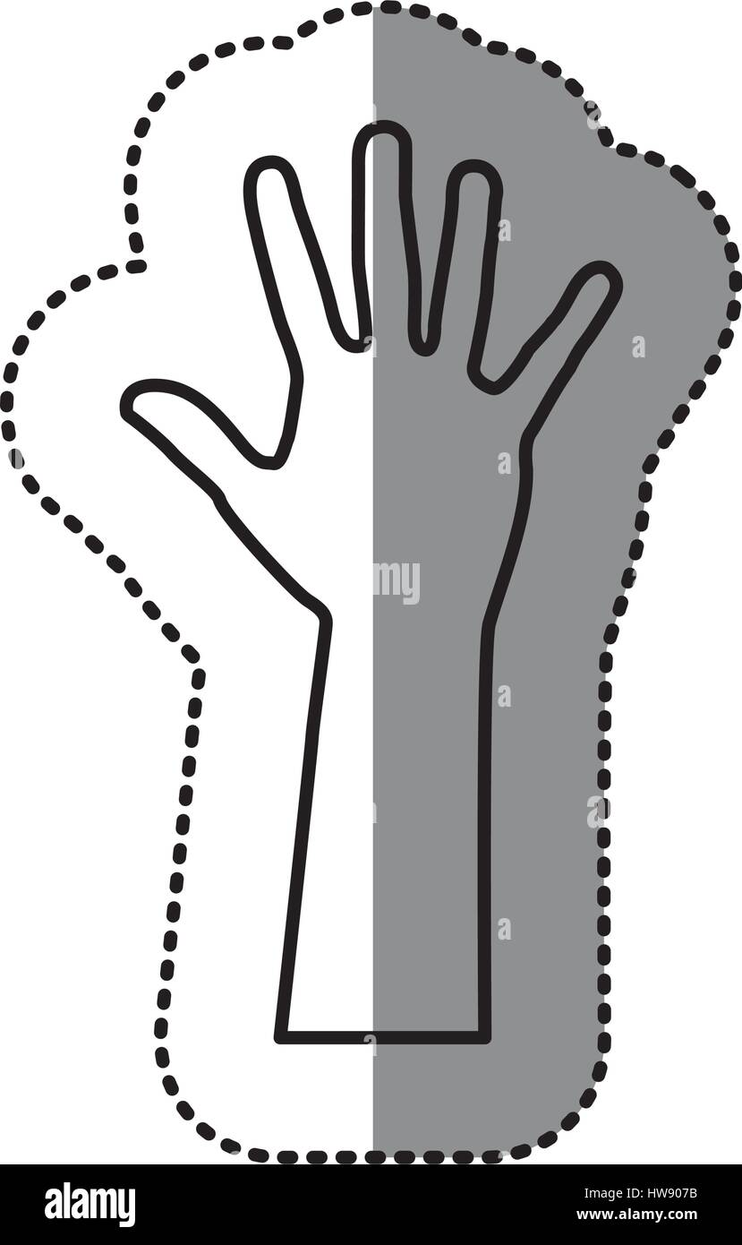 silhouette hand up icon Stock Vector Image & Art - Alamy