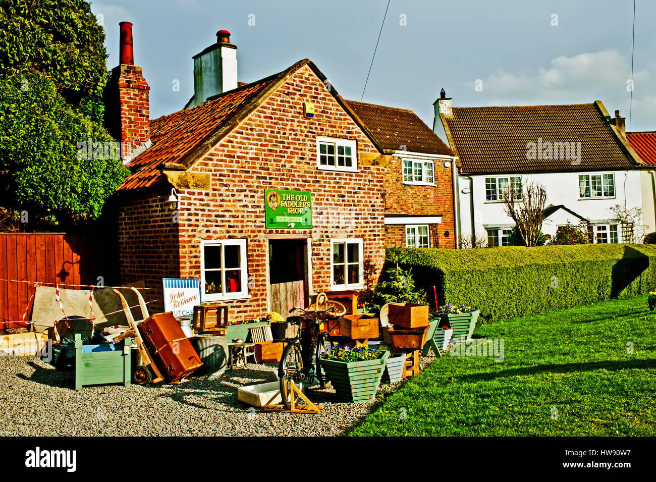 The Old Sadlers Shop, Great Smeaton, Yorkshire Stock Photo