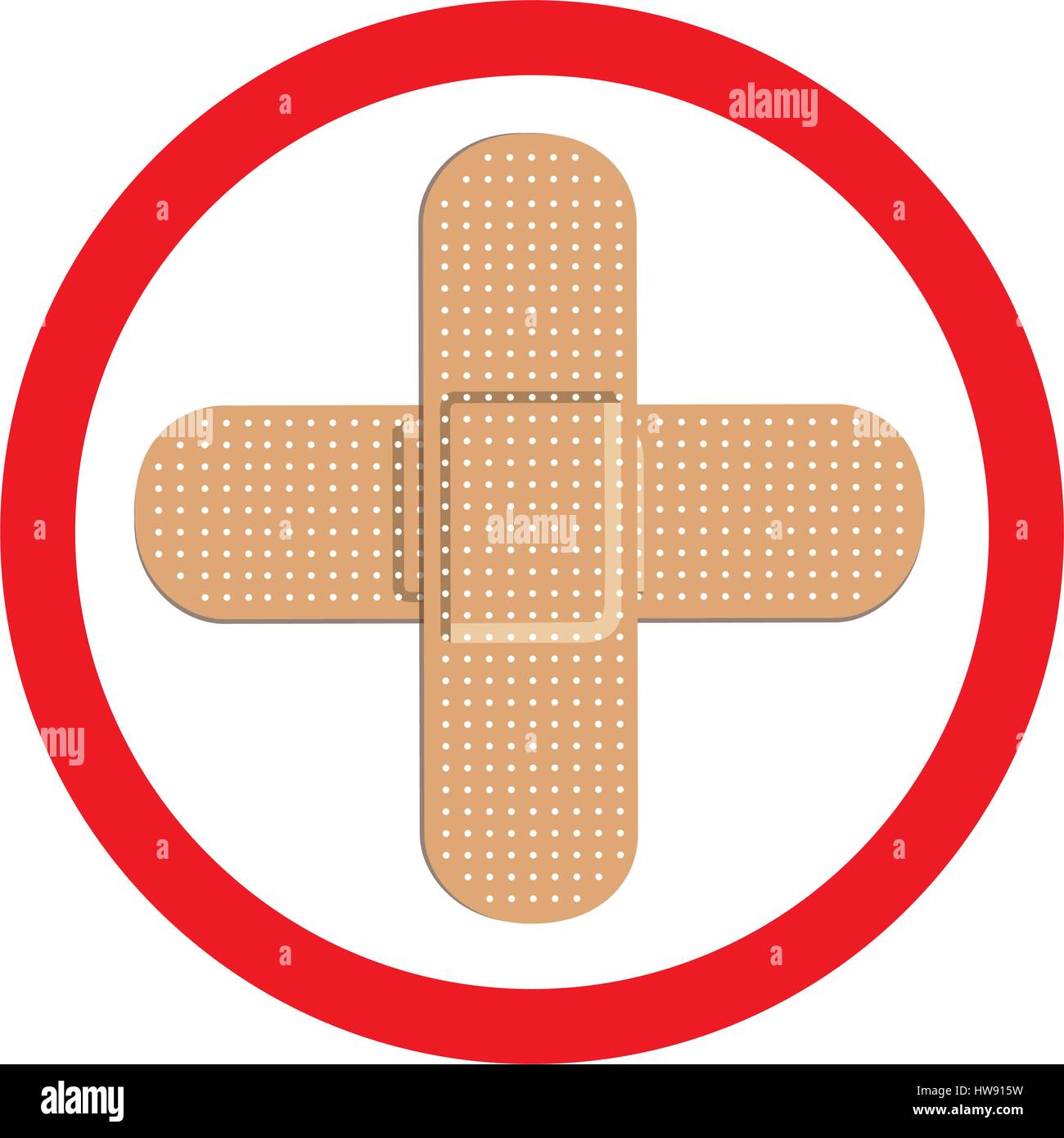 circular frame with band aid in cross form Stock Vector Image & Art Alamy