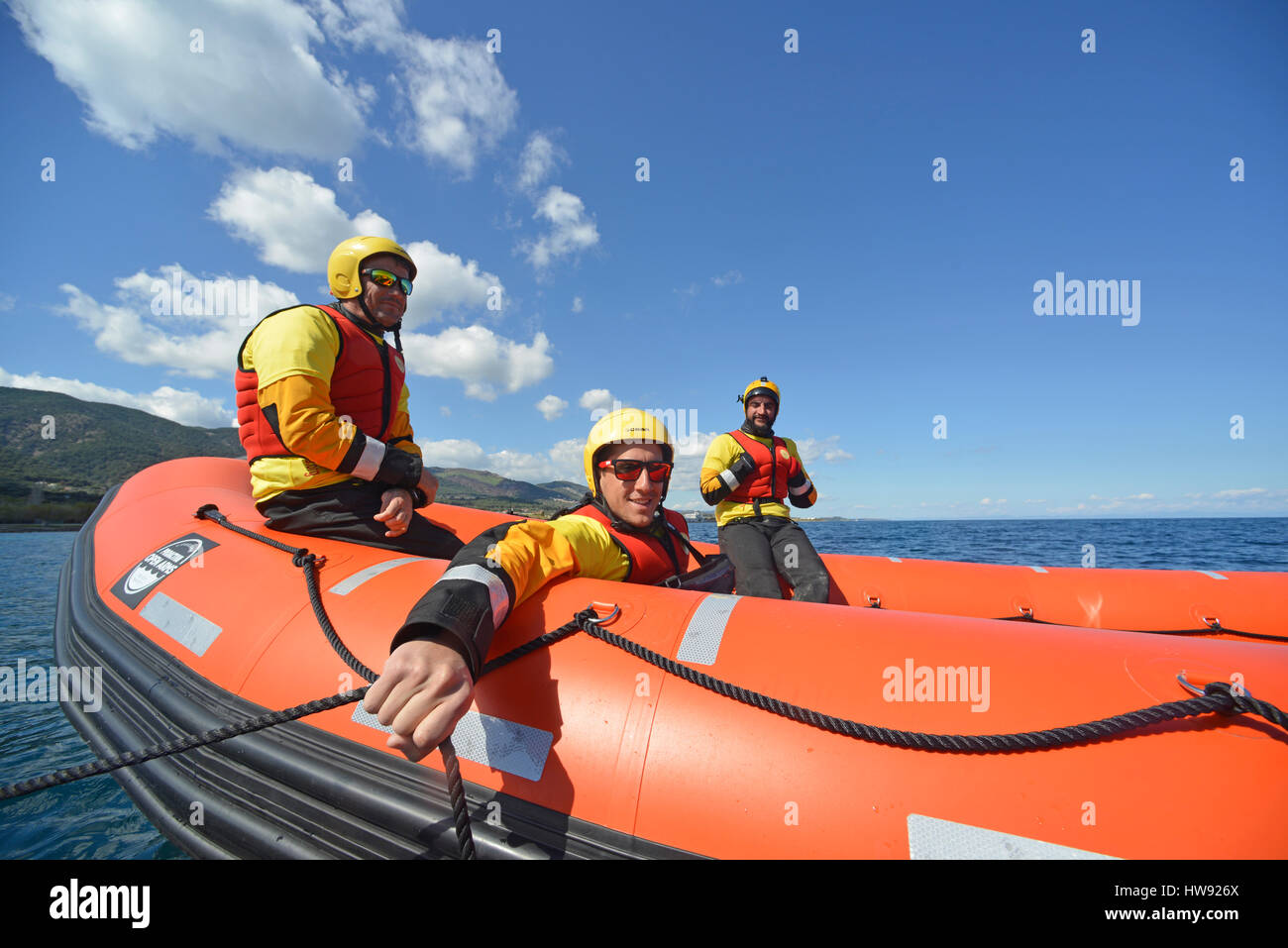 Mytilini, Lesvos, Greece, 03-March-2016: Refugees arriving at Lesvos. The Spanish ngo Proactiva Open Arms is a rescue team. From all over the world ng Stock Photo
