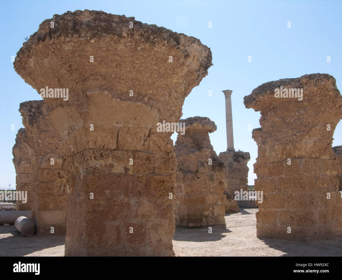 Carthage Tunis, historical baths and grave tombs Stock Photo