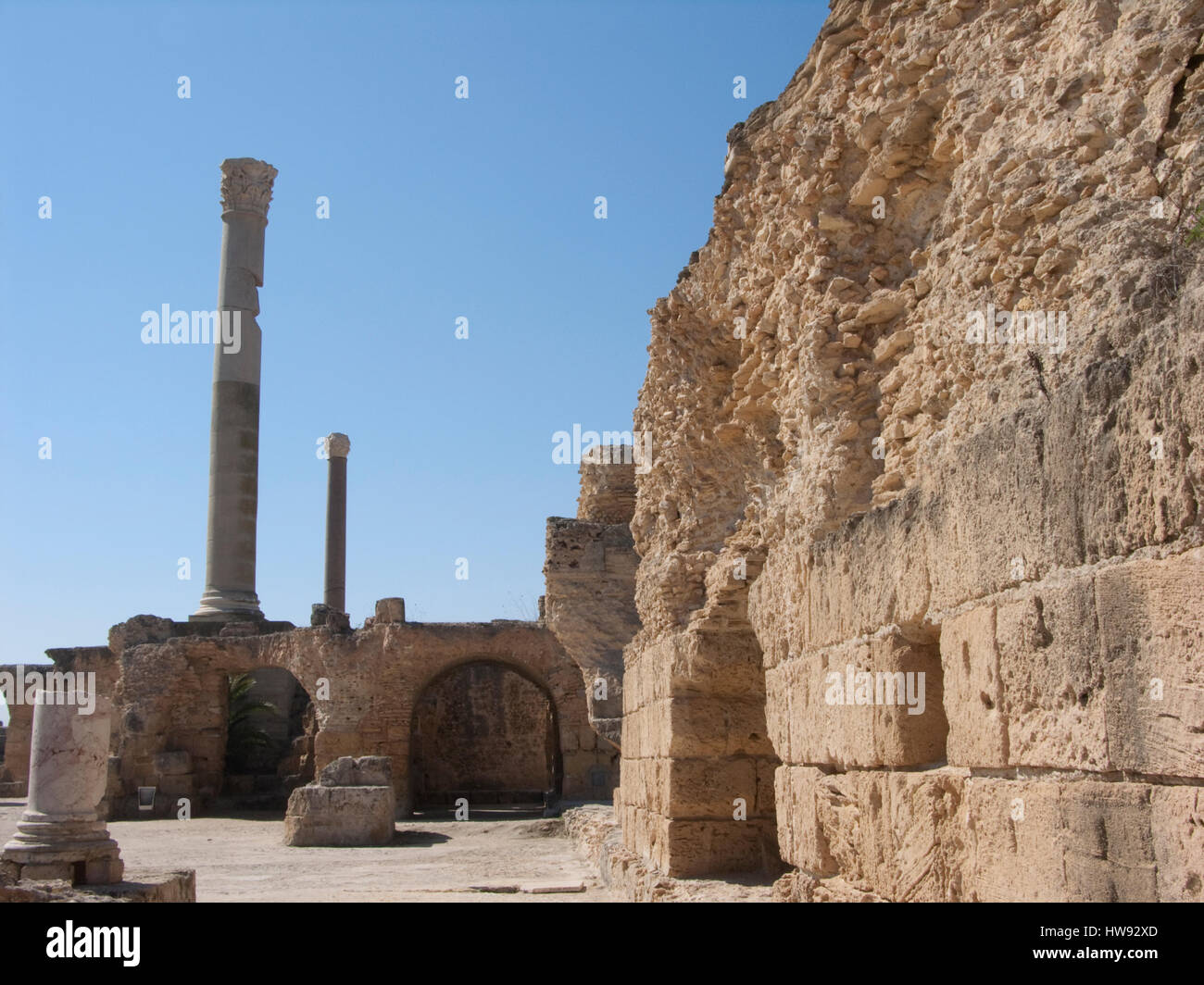 Carthage Tunis, historical baths and grave tombs Stock Photo