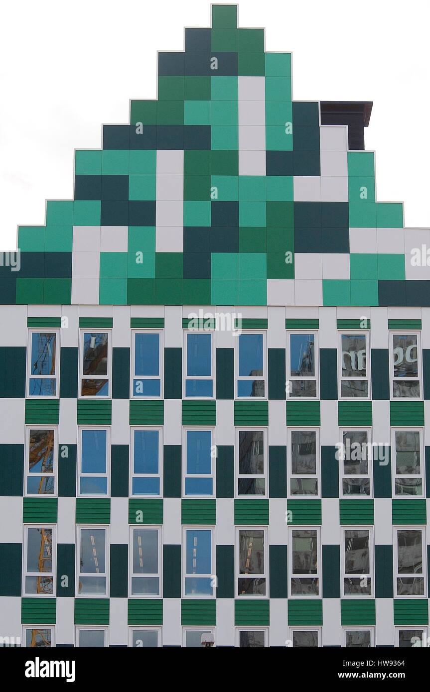 A mix of modern and traditional Dutch architecture. The famous typical