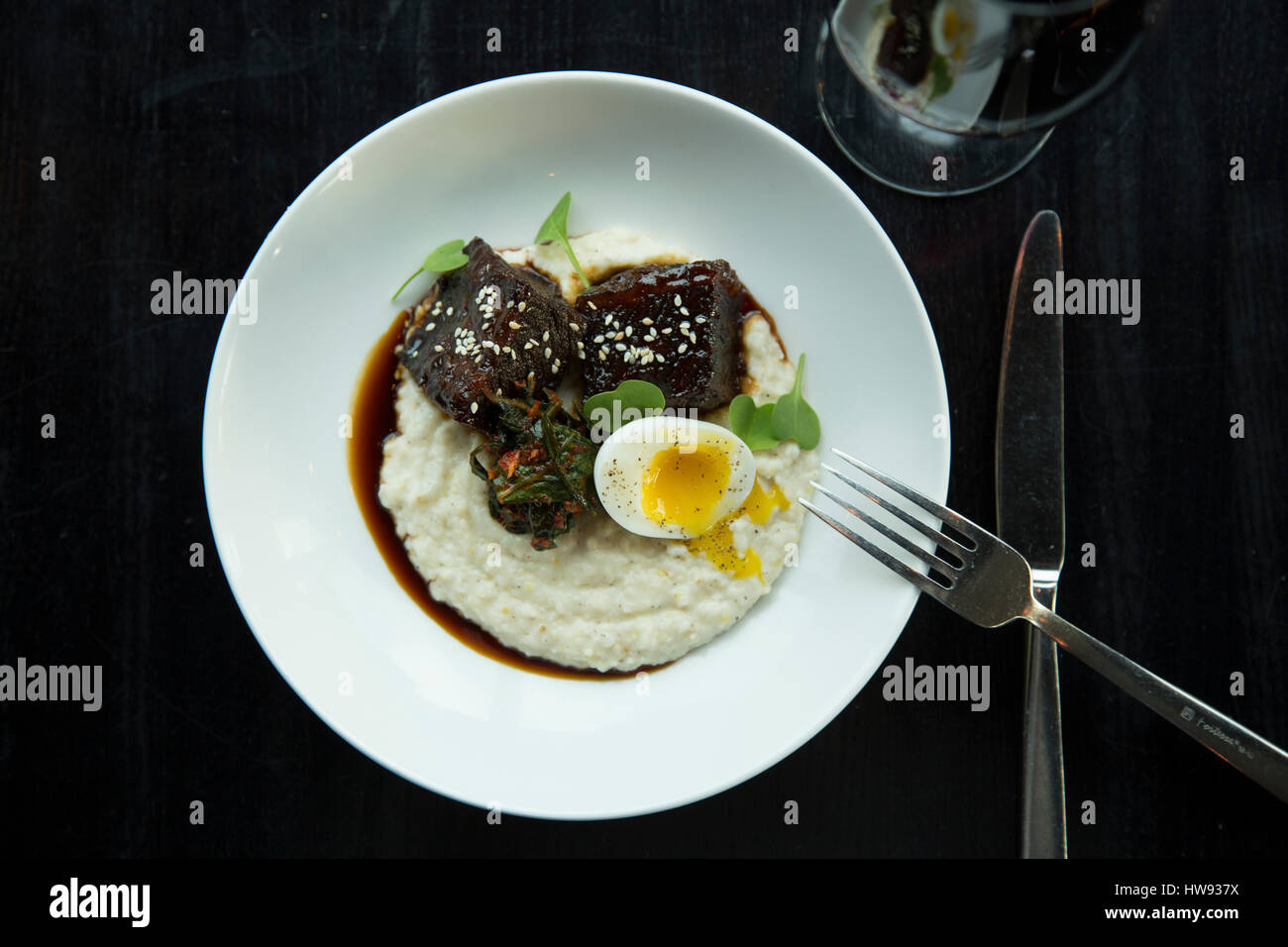 Steak and potatoes Stock Photo