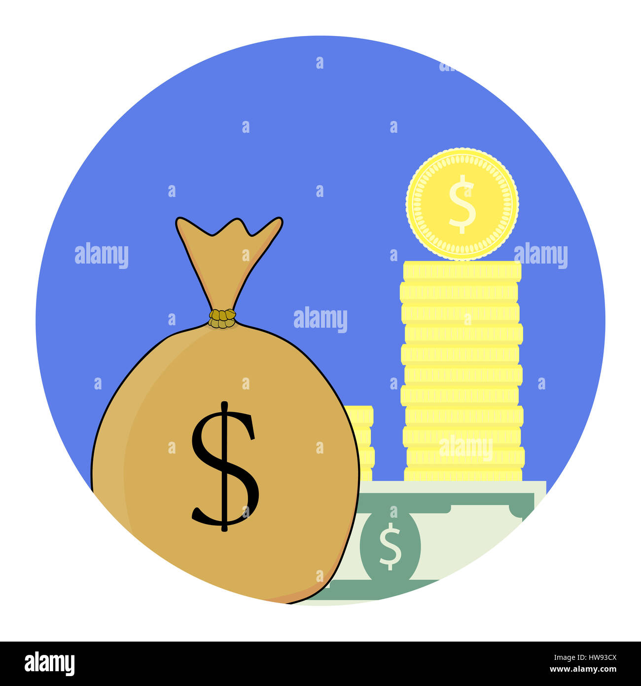 Finance vector icon. Invest and refinancing, financial banking budget stack illustration Stock Photo