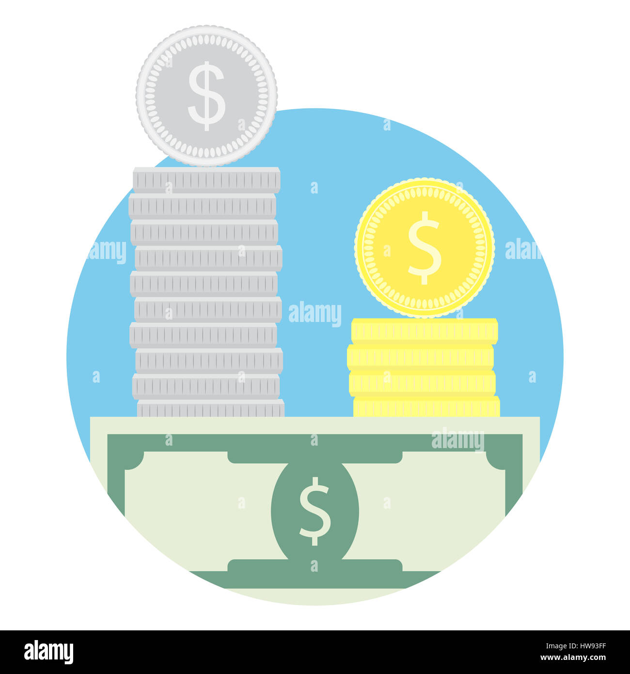 Salary vector icon. Tax financial, refinancing and revenue money illustration Stock Photo