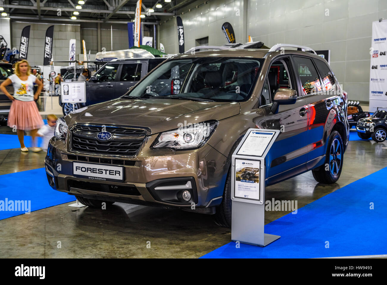 MOSCOW - AUG 2016: Subaru Forester presented at MIAS Moscow ...