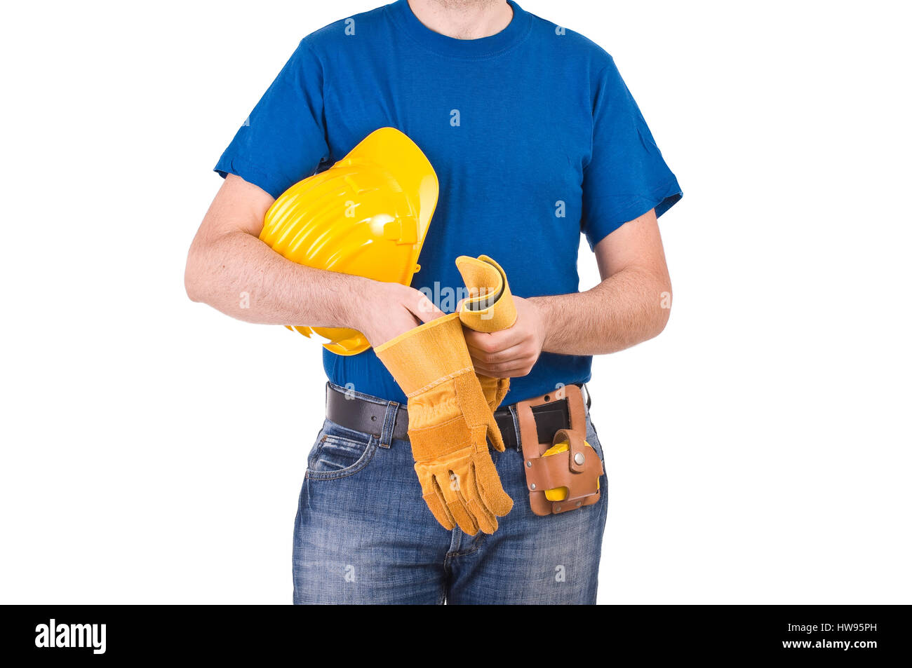 Blue collar worker Stock Photo Alamy