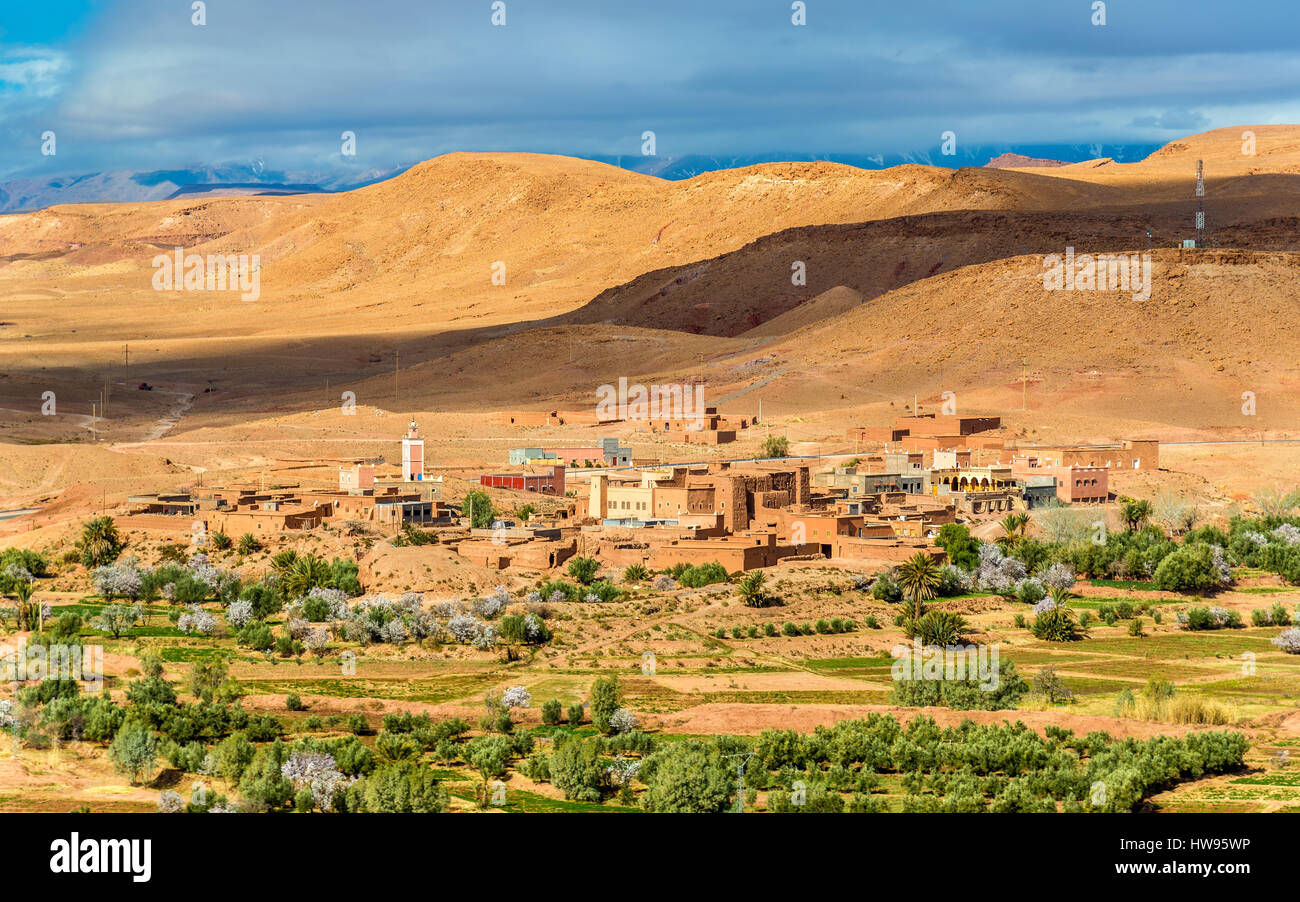 Landscape near Ait Ben Haddou village in Morocco Stock Photo