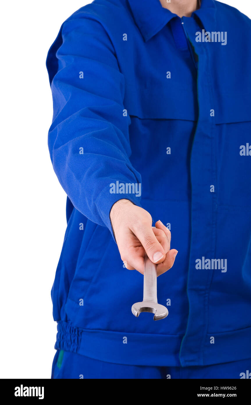 Blue collar worker Stock Photo Alamy