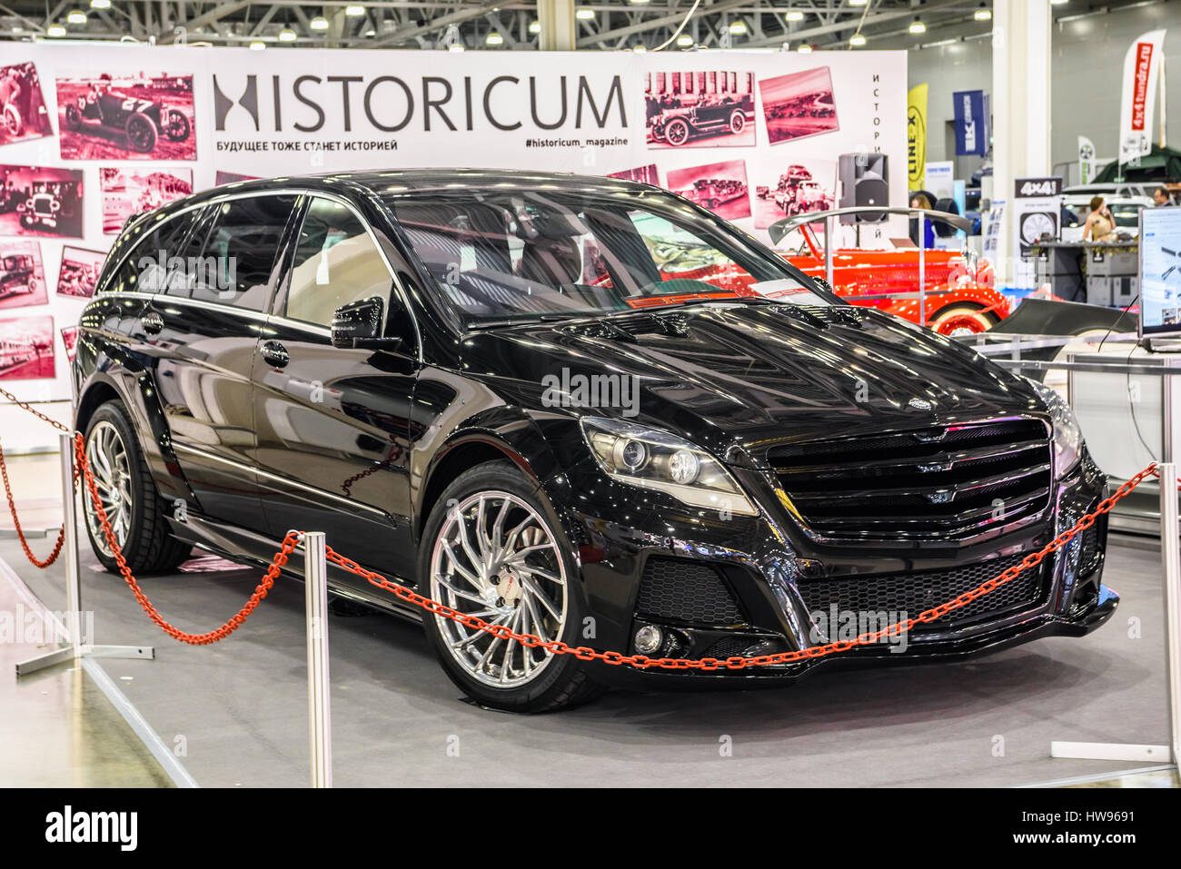 MOSCOW - AUG 2016: Mercedes-Benz R class presented at MIAS Moscow