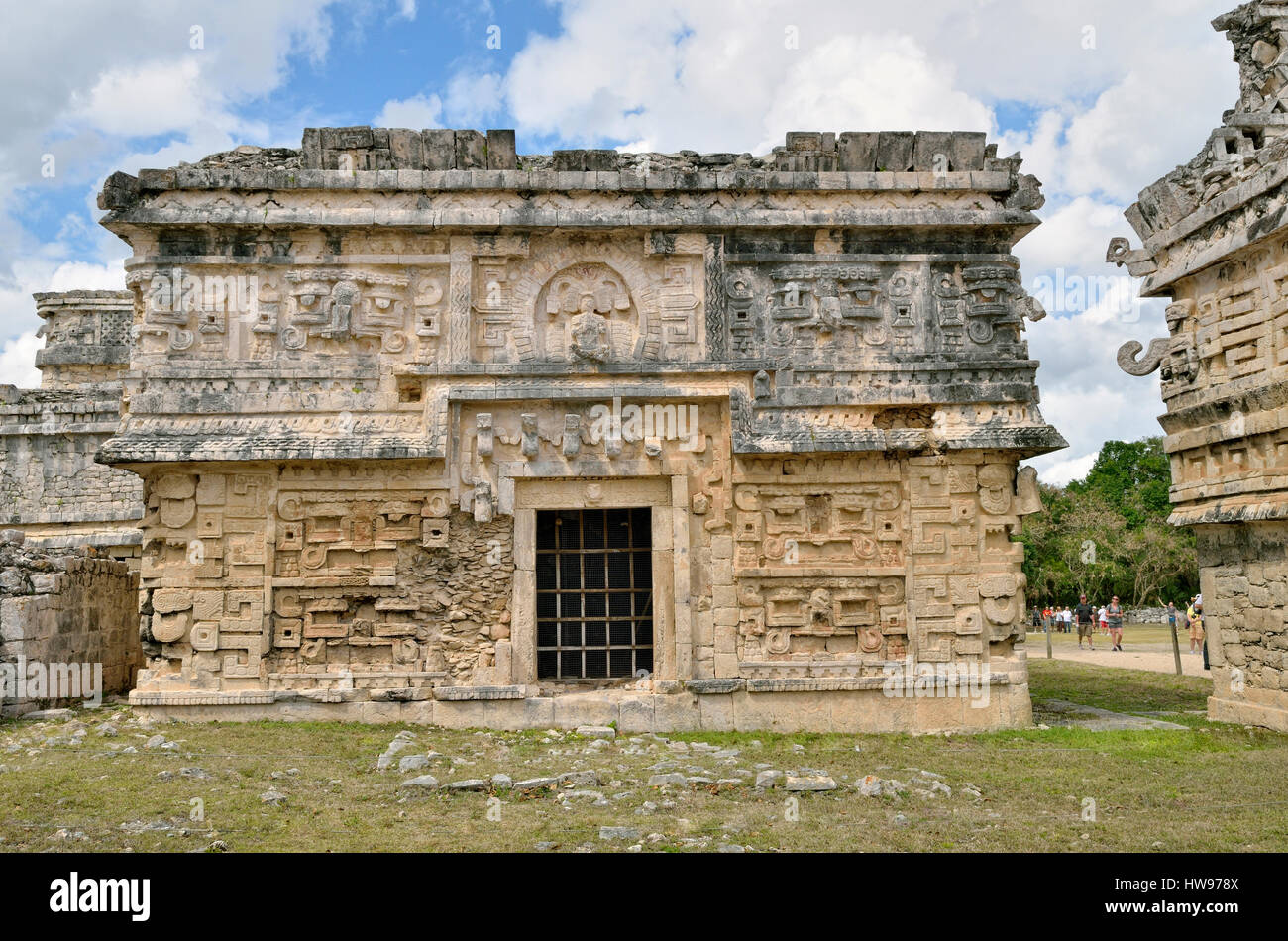 Anexo de las Monjas, house of the nuns, historic Mayan city of Chichen Itza, Piste, Yucatan, Mexico Stock Photo