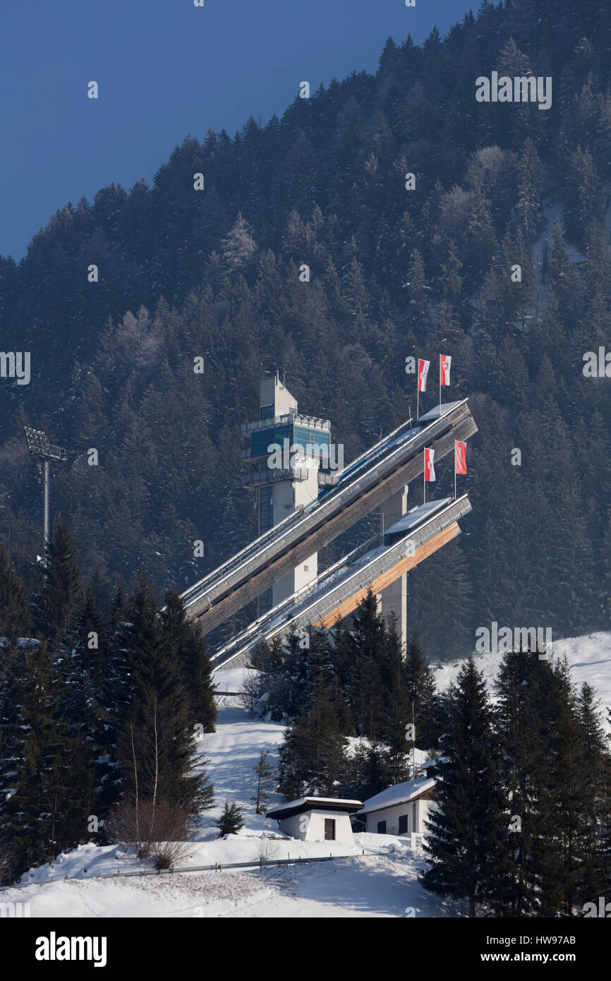 Schattenberg Skischanze, ski jump, Erdinger Arena, Oberstdorf, Allgäu, Bavaria, Germany Stock Photo