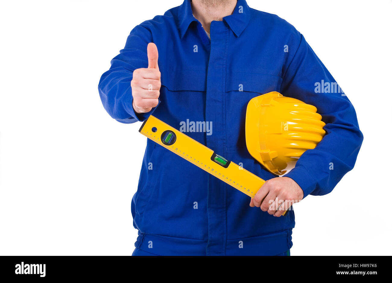 Blue collar worker Stock Photo Alamy