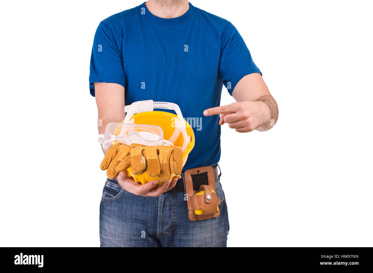Blue collar worker Stock Photo Alamy
