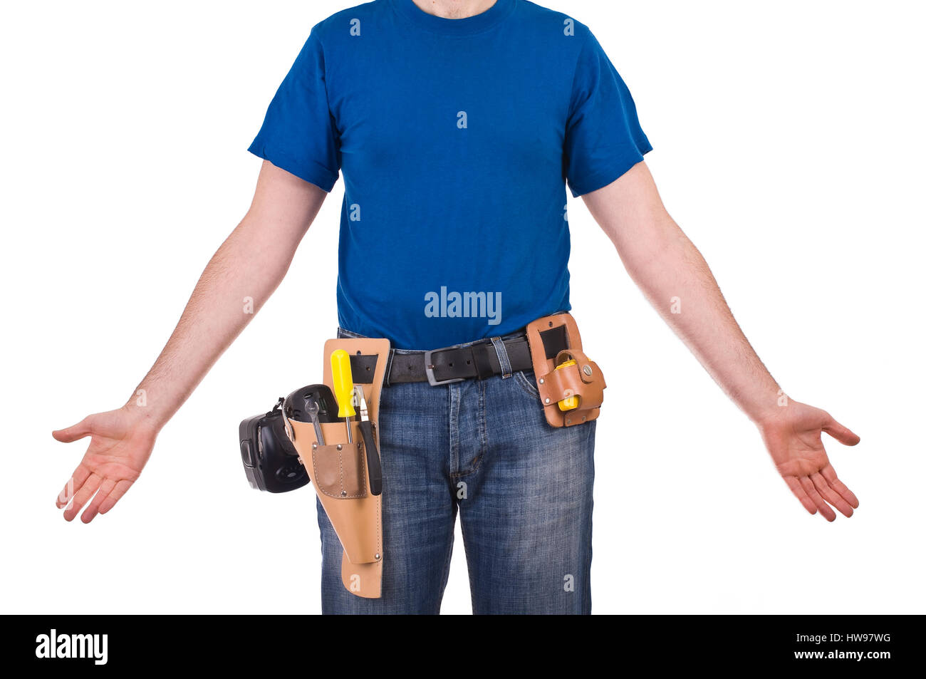 Blue collar worker Stock Photo Alamy