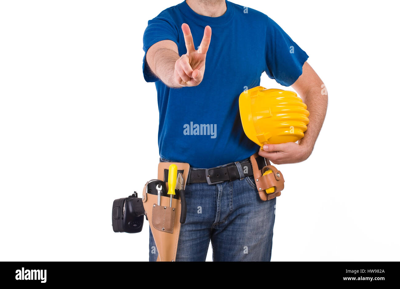 Blue collar worker Stock Photo Alamy