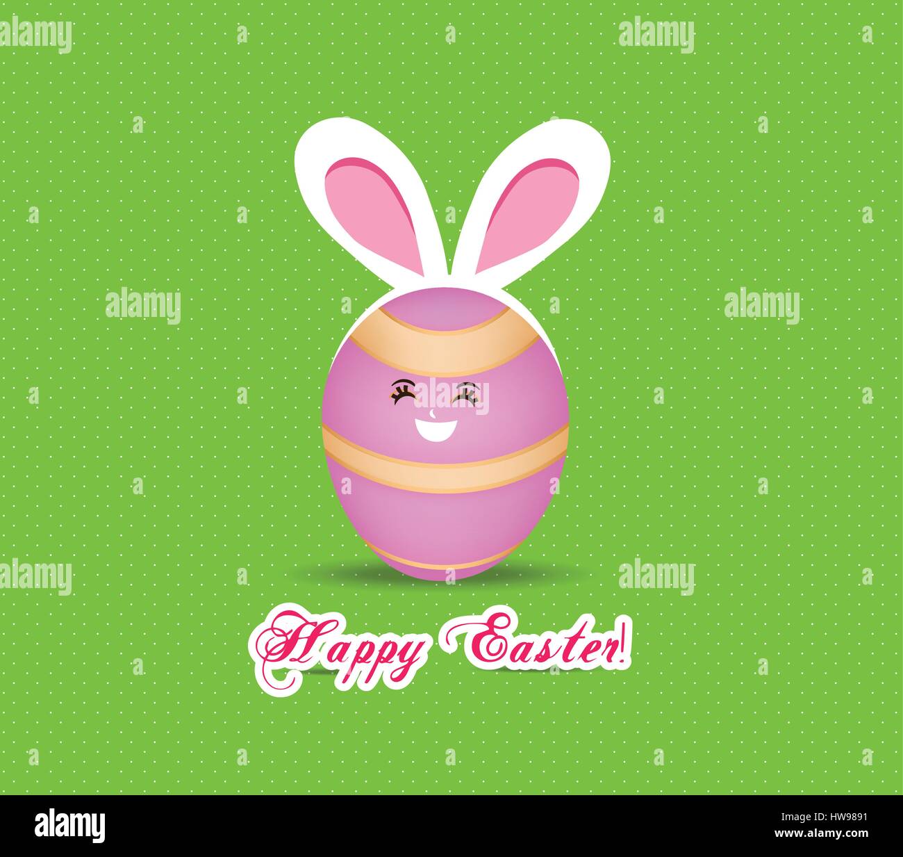 Happy easter eggs with rabbit ears Stock Vector Image & Art - Alamy