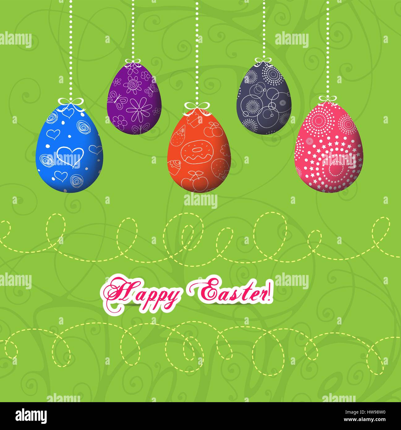 easter eggs doodle Stock Vector Image & Art - Alamy